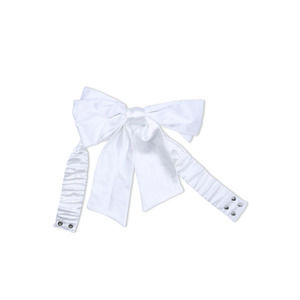 Custom Brand White Silk Bow Belt - Used - One Size